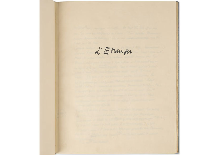 Albert Camus’nün Şüpheli El Yazması “Yabancı”sı Paris’te Satıldı