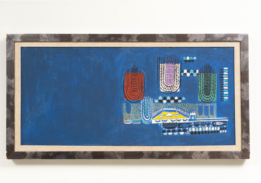 Bedri Rahmi Eyüboğlu (1911-1975) Duralit üzerine yağlıboya 51x104 cm Terakki Vakfı Sanat Koleksiyonu